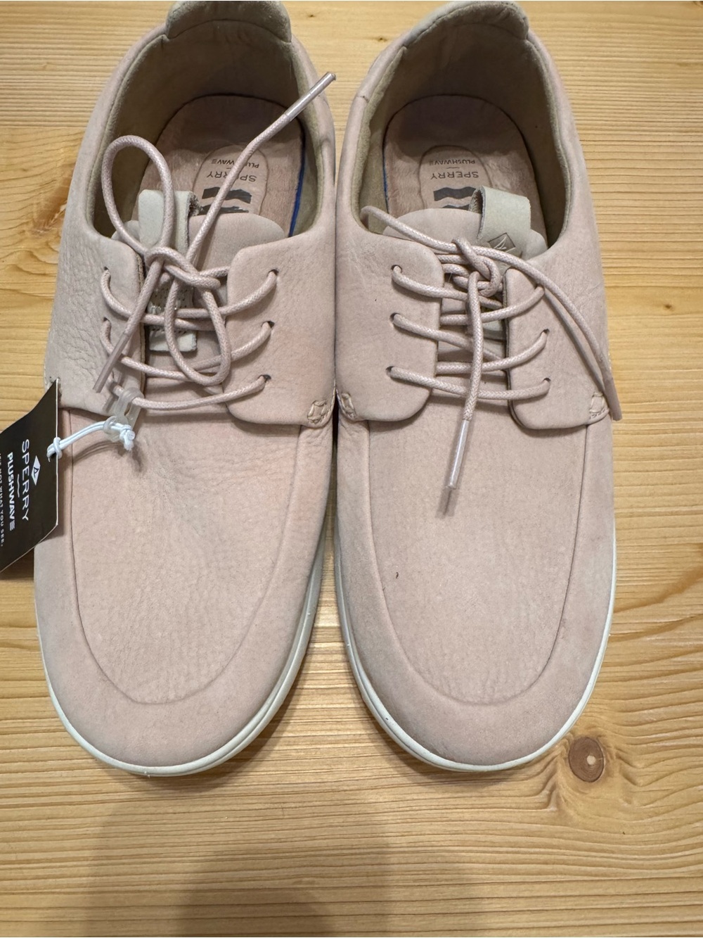 NWT Sperry Plushwave Women's Boat Shoes - Dusty Pink Suede Lace-Up Size 8.5